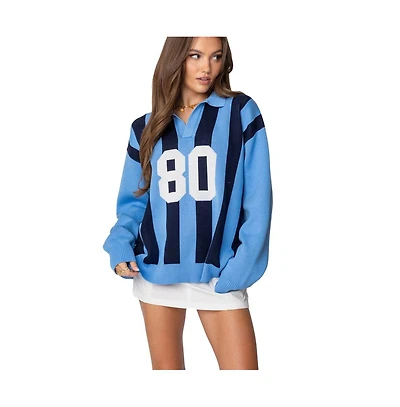 Edikted Women's Larson Oversized Polo Sweater