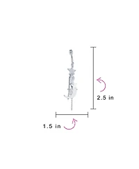 Bling Jewelry Trendy Moon Stars Dangling Charm Crescent Large Hoop Stud Earrings