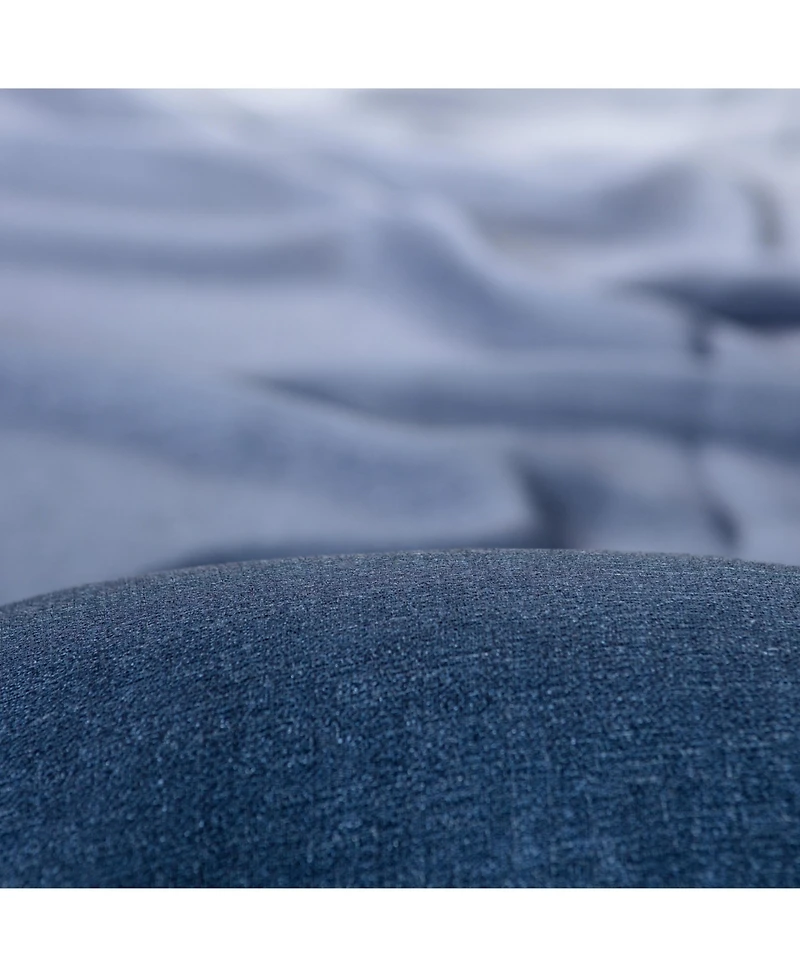 Chanasya Premium 2-Panel Gradient Ombre Faux Belgian Flax Semi Sheer Curtains - for Windows Living Room Bedroom