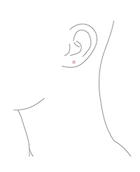 Bling Jewelry .50 Ct Pink Cz Princess Cut Stud Earrings Morganite Cubic Zirconia Rose Gold Plated .925 Sterling Silver Screw Back 5MM