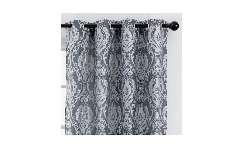 Chanasya Premium Damask Pattern Luxury Beige Curtains
