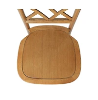 Merrick Lane Mara Set Of 2 Solid Wood Dining Chairs With Stackable Design, Ornate Seat Back Accenting, And Elegant Finish