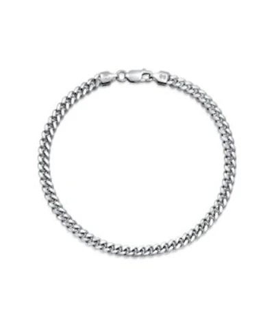 Bling Jewelry Mens Big Thick 5mm Solid Heavy Miami Cuban Curb Link Bracelet .925 Sterling Silver