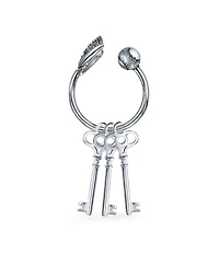 Bling Jewelry Sports Fan Baseball Catchers Mitt Keychain Horseshoe Type Key Ring Holder For Men Women .925 Sterling Silver Twist Ball Closure