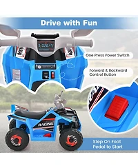 Gymax Kids Electric Ride On Atv Toy 6V Battery Powered Vehicle w/ Direction Control Rose Red