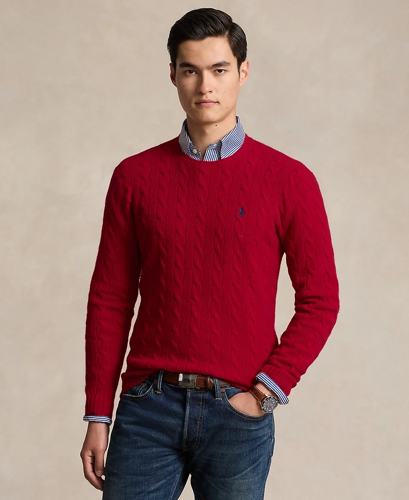 Polo Ralph Lauren Men's Wool-Cashmere Cable-Knit Sweater