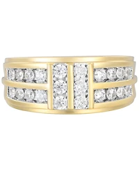 Men's Diamond Multirow Channel-Set Ring (1 ct. t.w.) in 10k Gold