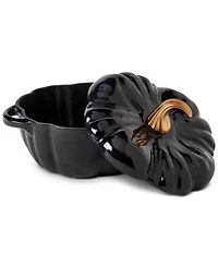 Smith and Clark Iron Works Enameled Cast 2-Qt. Pumpkin Dutch Oven