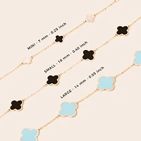 The Lovery Small Mother of Pearl Clover Bracelet 14K Gold