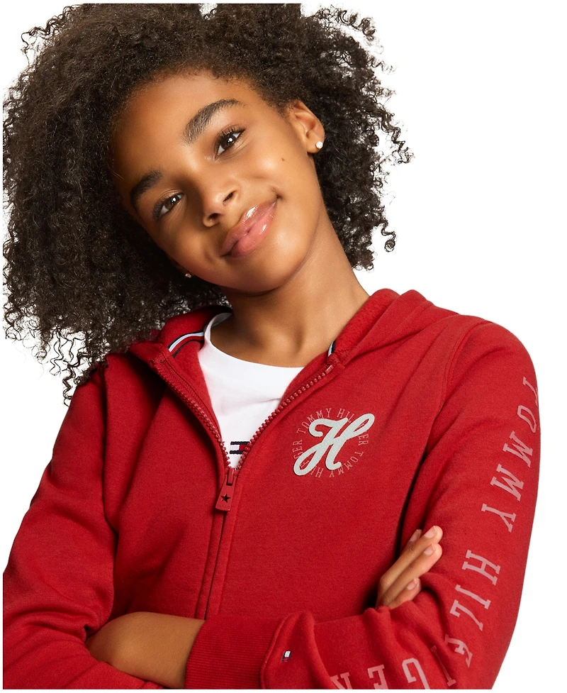 Tommy Hilfiger Toddler and Little Girls Fleece Zip Hoodie
