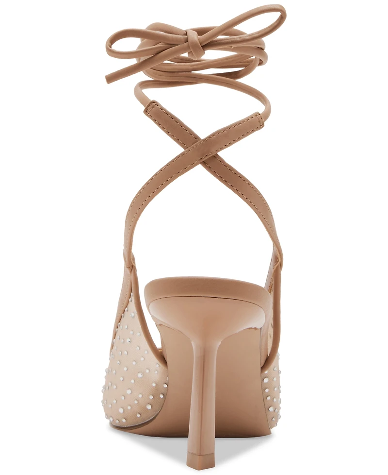 Madden Girl Brigitte-r Rhinestone Pointed-Toe Lace-Up Pumps