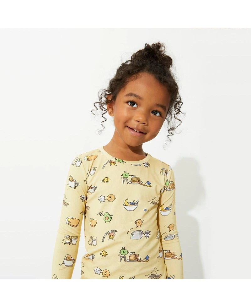 Bellabu Bear Unisex Kids Love You Brunches Set of 2 Piece Pajamas