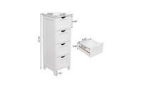 4-Drawer Storage Cabinet – Functional Organizer with Modern Design for Bedroom, Office, or Entryway