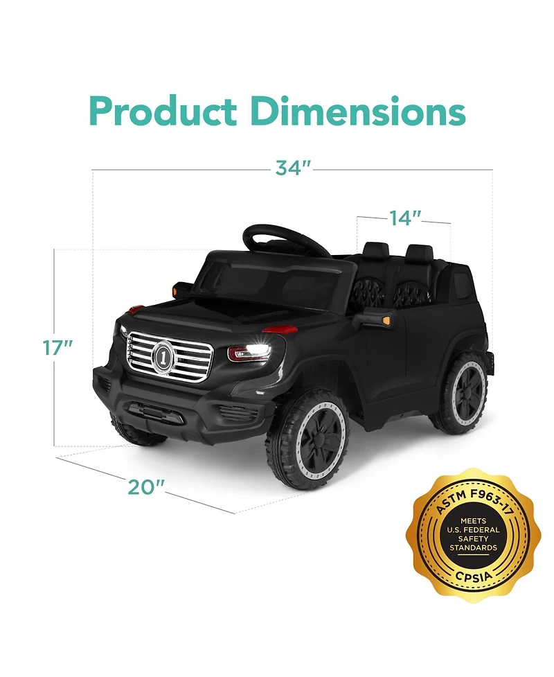 Best Choice Products 6V Kids Ride On Car Truck w/ Parent Control, 3 Speeds, Led Headlights, MP3 Player, Horn