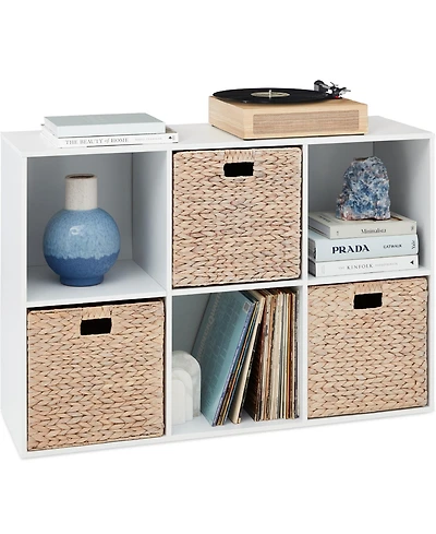 Best Choice Products 6-Cube Bookshelf, 13.5in Display Storage System, Organizer w/ Removable Back Panels