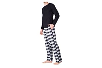 Sleephero Men's Crew Neck Flannel Pajama Set