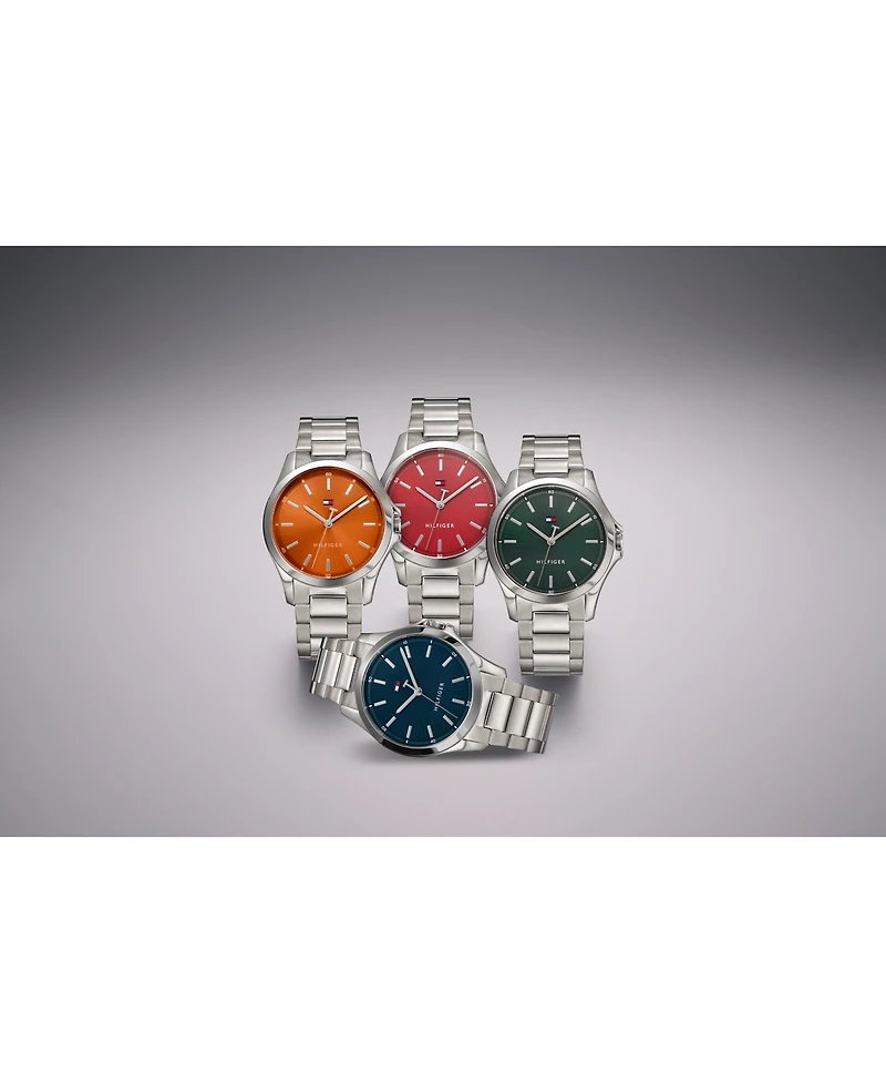 Tommy Hilfiger Men's Quartz Silver-Tone Stainless Steel Bracelet Watch 42mm