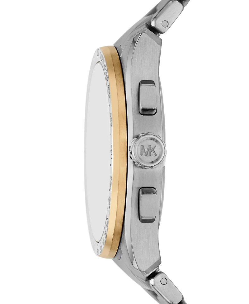 Michael Kors Men's Accelerator 2.0 Chronograph Silver-Tone Stainless Steel Watch 44mm