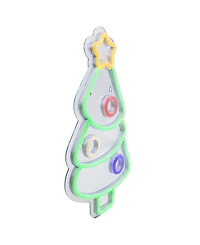 Northlight 15" Led Lighted Neon Style Christmas Tree Window Silhouette