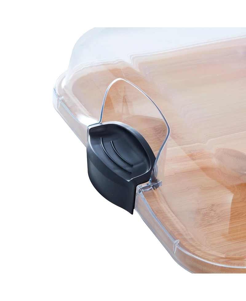 Farberware Build-a-Board Cutting Board with Compartments and Locking Lid