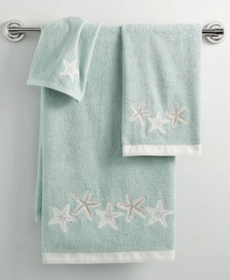 Avanti Sequin Shells Beachy Cotton Bath Towels