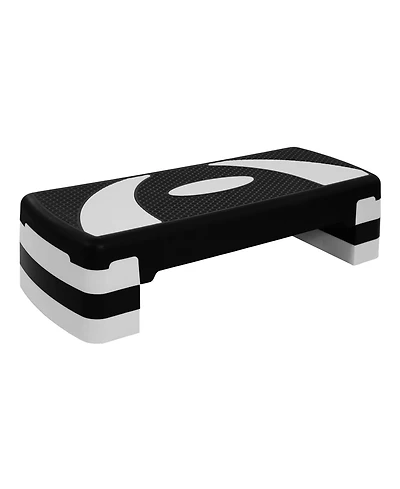 BalanceFrom Fitness Adjustable Workout Aerobic Step Platform Trainer w/Raisers