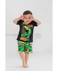Jurassic World Boys T-Shirt and French Terry Shorts Outfit Set to