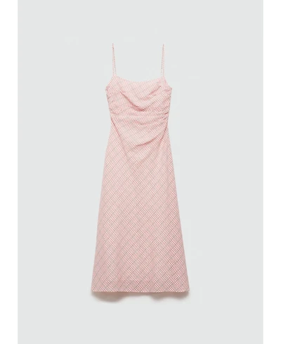 Mango Women's Check-Print Midi-Dress