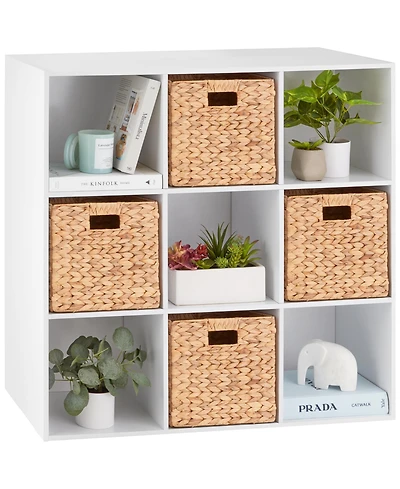 Best Choice Products 9-Cube Bookshelf, 11in Display Storage Compartment Organizer w/ 3 Removable Back Panels