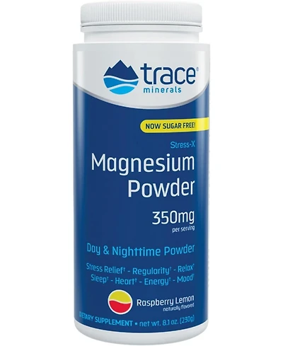 Trace Minerals Stress-x Magnesium, 350mg - Powder Magnesium Supplement to Support Muscle Relaxation & Recovery