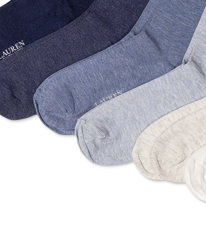Lauren Ralph Women's 6 Pack Roll-Top Trouser Socks