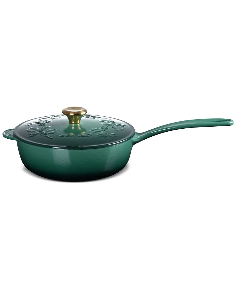 Le Creuset Holly Collection Enameled Cast Iron 2.25-Qt. Traditional Saucier with Lid