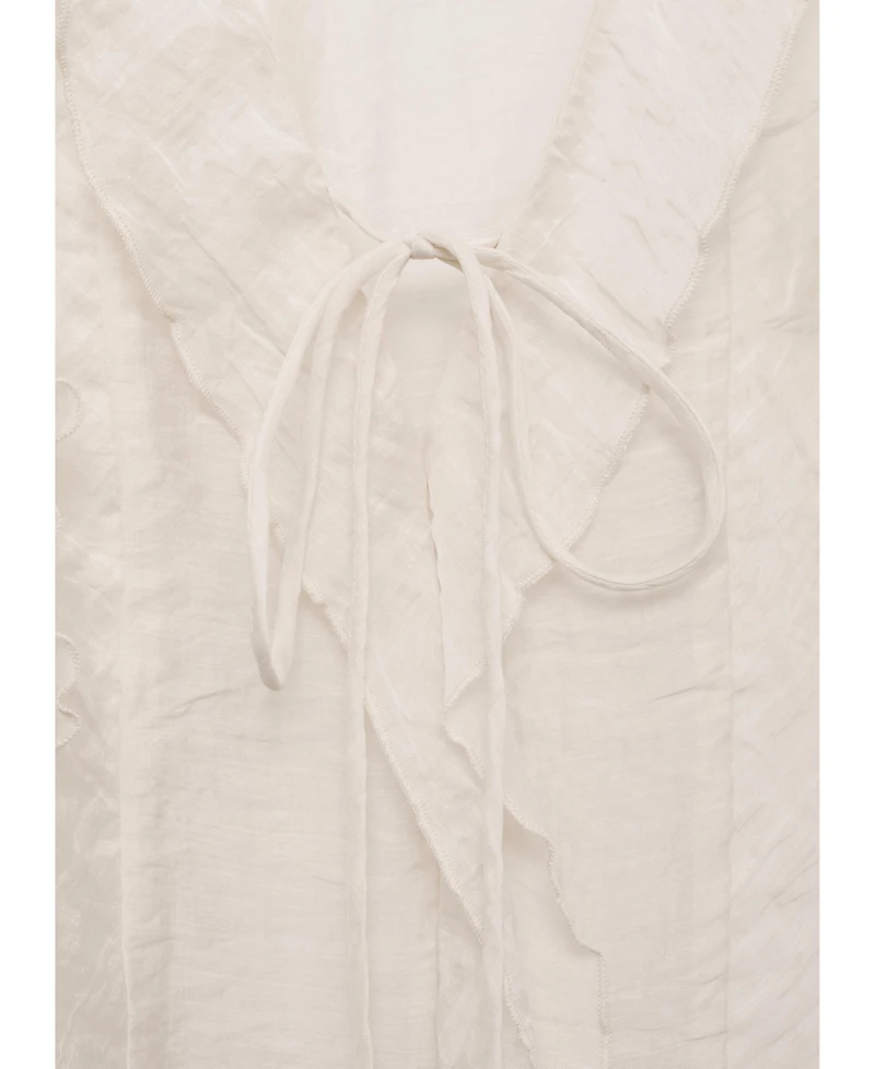Mango Women's Bow Detail Lyocell Blouse