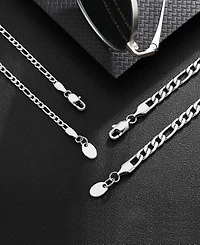 Rhona Sutton Silver Stainless Steel 5MM Figaro Chain Necklace