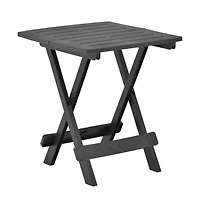 vidaXL Folding Patio Table Anthracite 17.7"x16.9"x19.7" Plastic