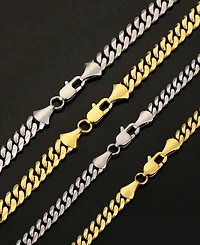 Rhona Sutton Silver Miami Cuban 8MM Stainless Steel Chain Necklace