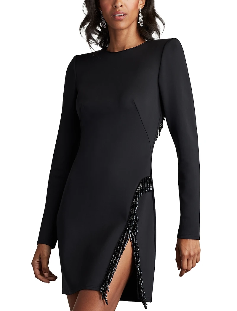 Tadashi Shoji Women's Romy Fringe Embellished Mini Dress