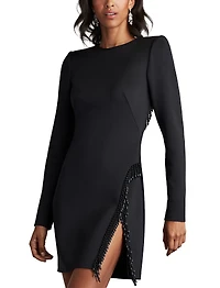 Tadashi Shoji Women's Romy Fringe Embellished Mini Dress