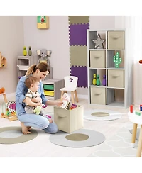 Sorbus 13 Inch 8 Pack Sturdy Collapsible Fabric Storage Cubes with Handle - for Organizing Clothes, Toys, Books, Shelves & more