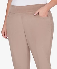 Alfred Dunner Plus Size Telluride Modern Corduroy Faux Fly Front Average Length Pants