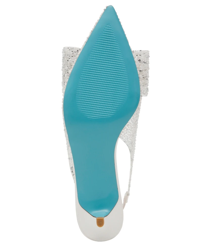 Betsey Johnson Patti Lucite Slingback Kitten Pumps