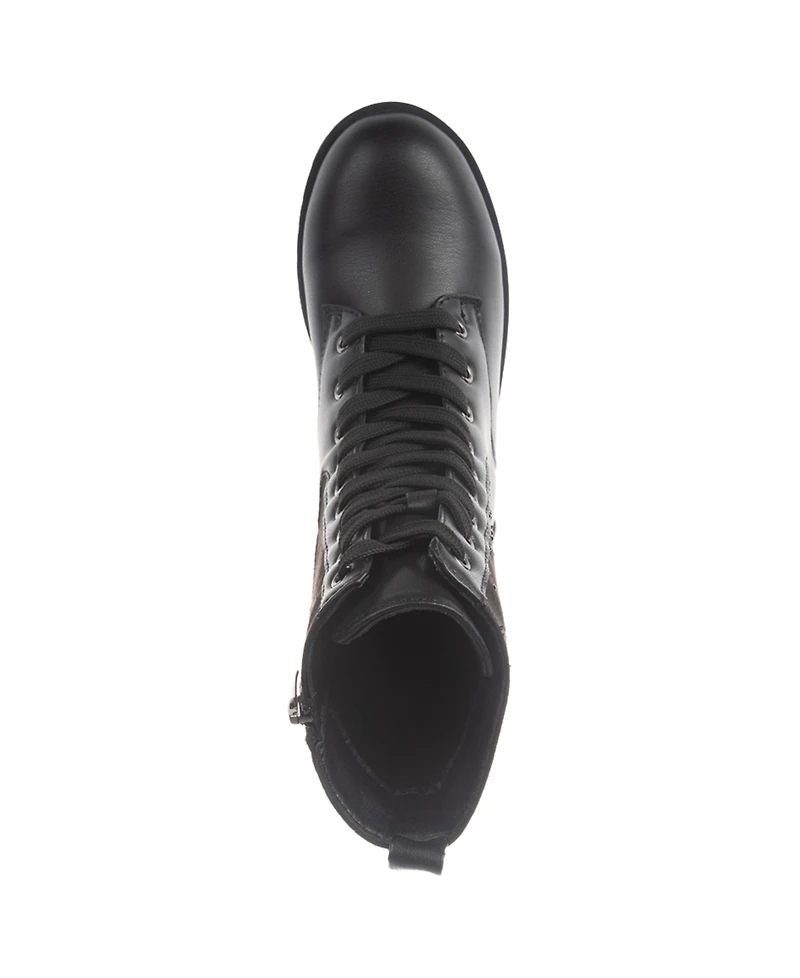 Vince Camuto Little and Big Girls Rhinestone Panel Lace Up Boot