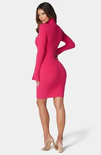 Bebe Women's Turtleneck Sweater Dress
