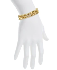 Unwritten Cubic Zirconia Bubble Initial Stretch Bracelet Set