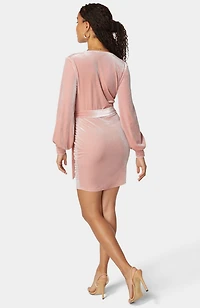 Bebe Women's Velvet Utility Mini Dress