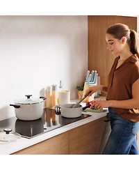 BergHOFF Leo Glints Nonstick Recycled Aluminum Stockpot 8", 3qt. With Glass Lid