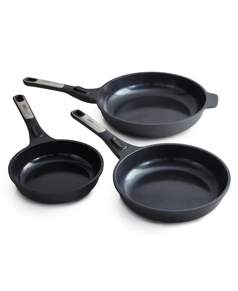 BergHOFF Leo Phantom 3pc Nonstick Ceramic Fry Pan Set, Recycled