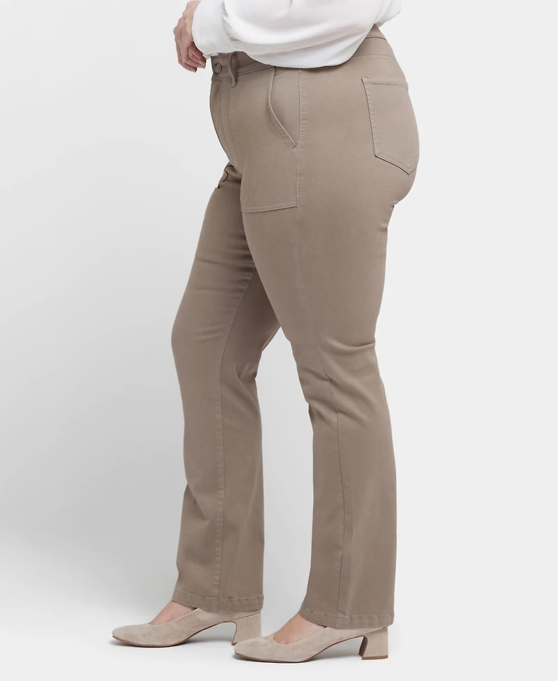 Nydj Plus Marilyn Straight Utility Pocket Jean