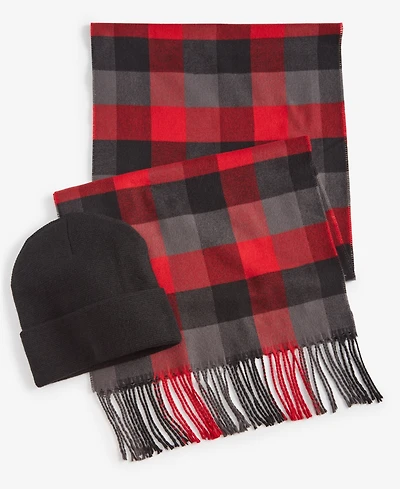 Club Room Men's Beanie & Scarf Set, Created for Macy's