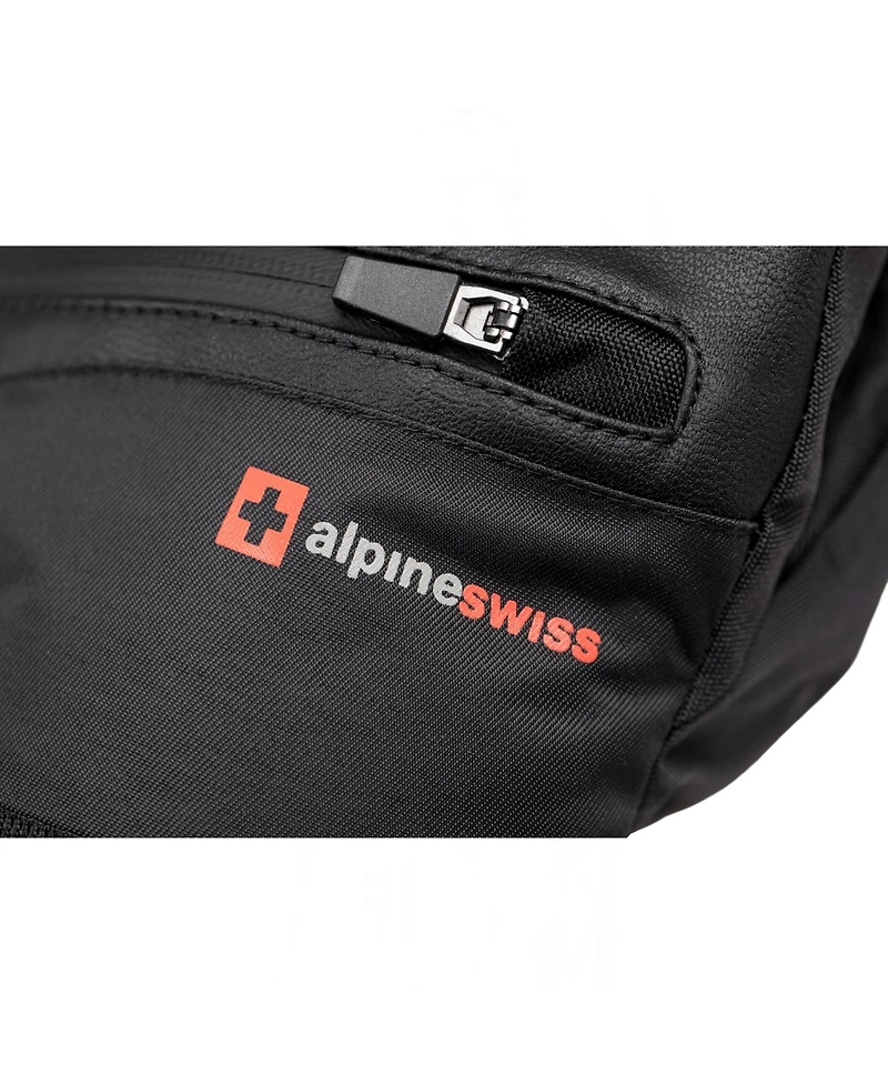 Alpine Swiss Men's Waterproof Snow Gloves Zipper Pockets Winter Sport Mittens